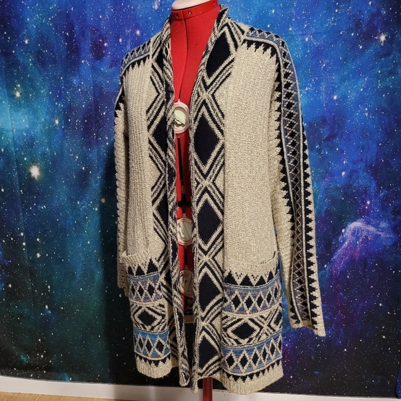 Lucky Brand Aztec Cardigan XS/S TJMaxx Marshall's - Picture 3 of 6